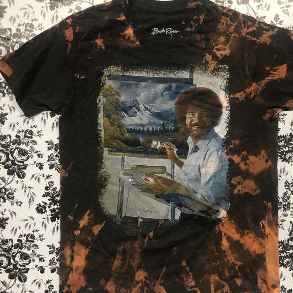 Bob Ross acid washed t shirt π₯π₯